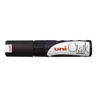 UNI CHALK - Marqueur craie - pointe biseau large - noir