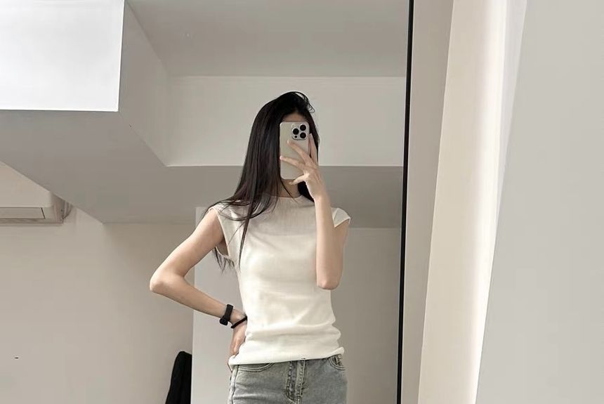 Sistyr - T-shirt met capuchon en mockneck, effen