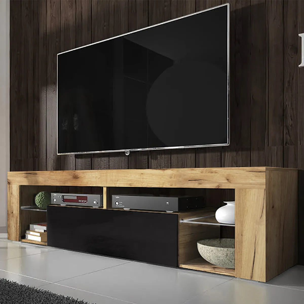 Selsey Bianko Meuble TV - 140 cm