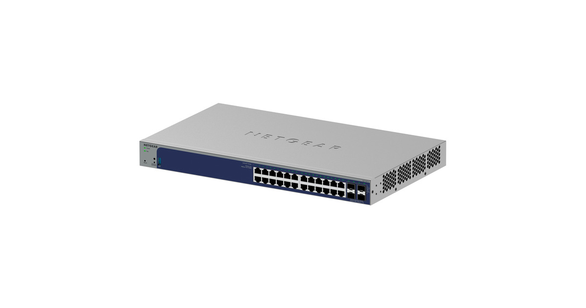Netgear24-poorts Gigabit Smart switch met 4 SFP+ poorten  (Grijs, 10 Gb)