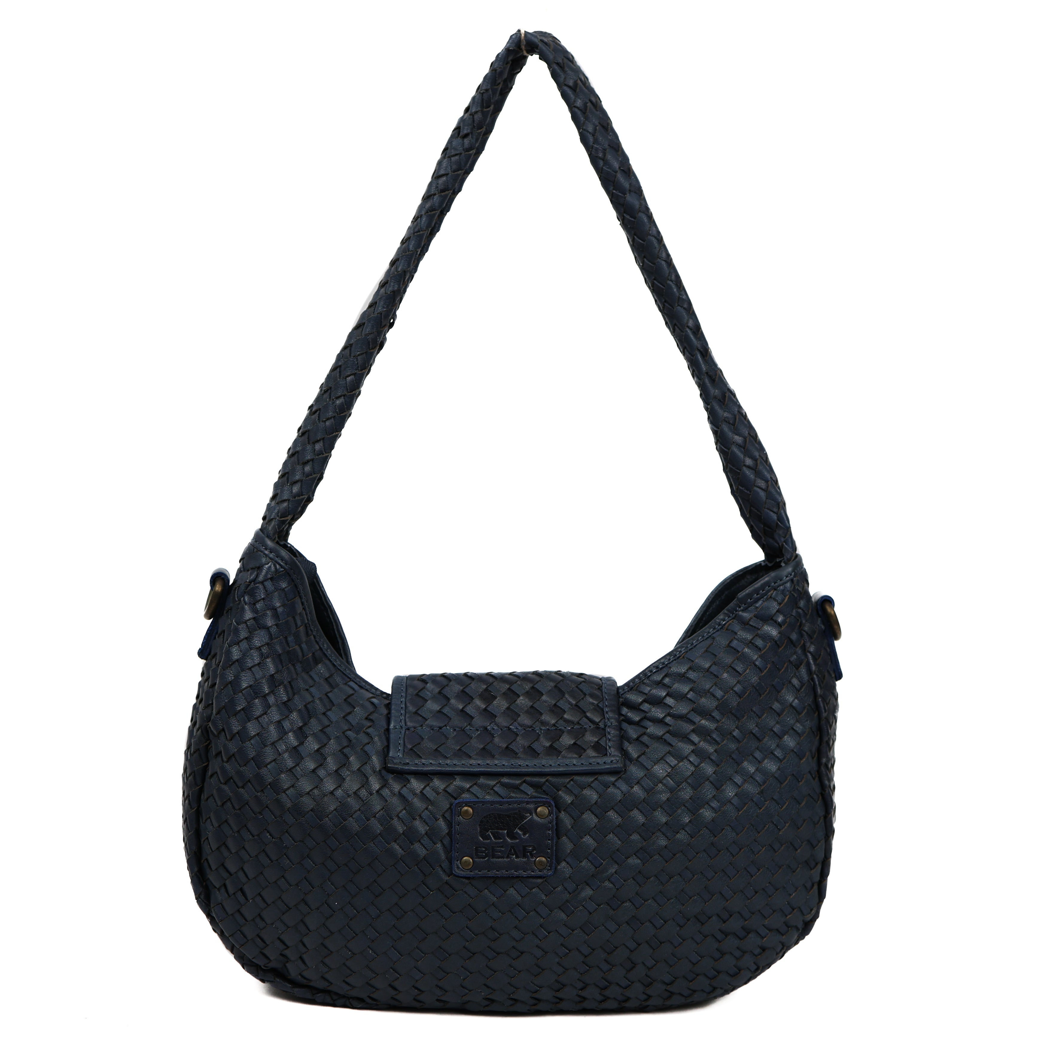 Gevlochten buideltasje 'Amelie' navy Navy