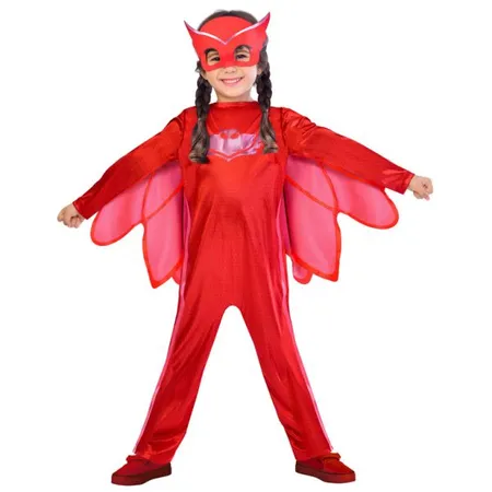 amscan Kinderkostüm PJ Masks Eulette Good, rot, 3 - 4 Jahre, 98 - 104 cm