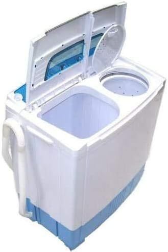 D+L GmbH Mini Waschmaschine 5.2kg Miniwaschmaschine + Schleuder, Camping, mit Pumpe, Toplader, 2in1 Waschautomat Schleuderkammer Toploader Reisewaschmaschine Mobile Waschmaschine Wäscheschleuder AWZ