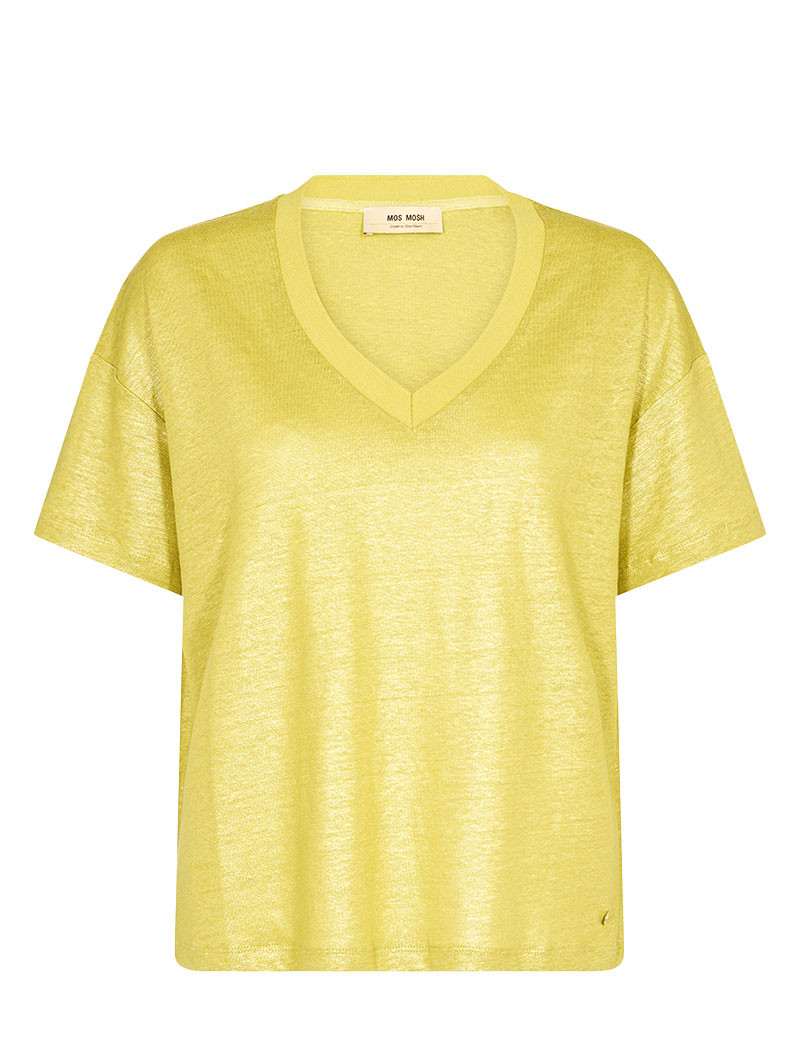 MOS MOSH T-SHIRT FEMME CASA COL V JAUNE