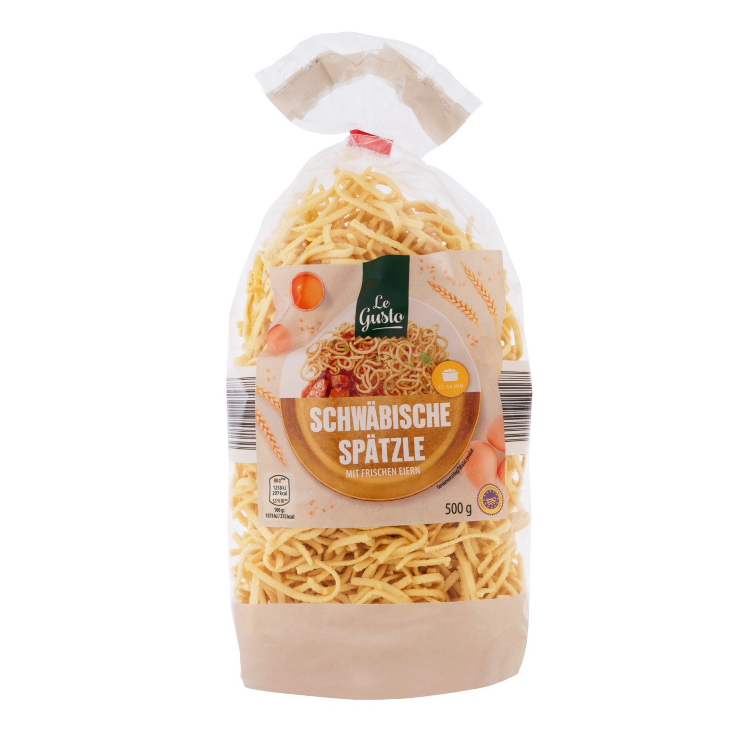LE GUSTO Schwäbische Spätzle Pasta 500 g