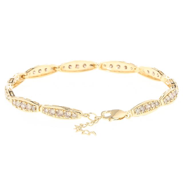 Brillant-Armband, champagnerfarben, 3,83 ct.