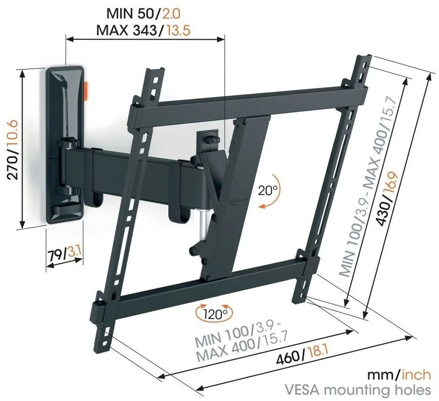 Vogel's TVM 3425 Supports TV