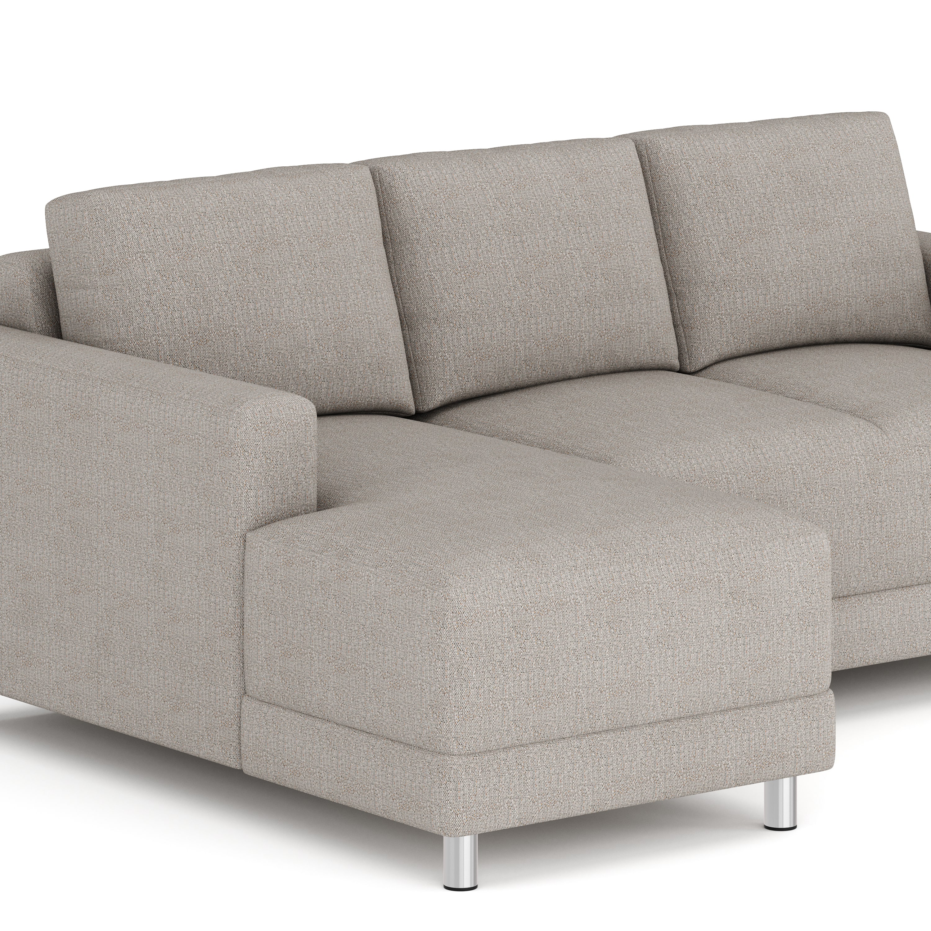 Ecksofa ERIN links grau/beige