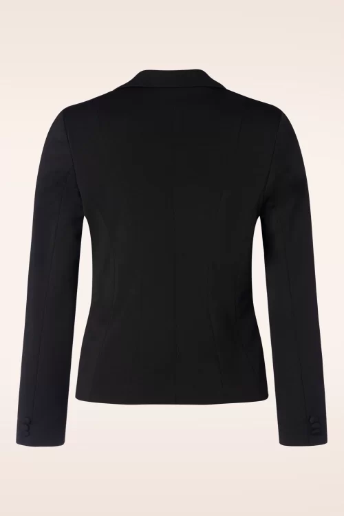 Glamour Bunny Business Babe Diadora Travel Blazer in Black