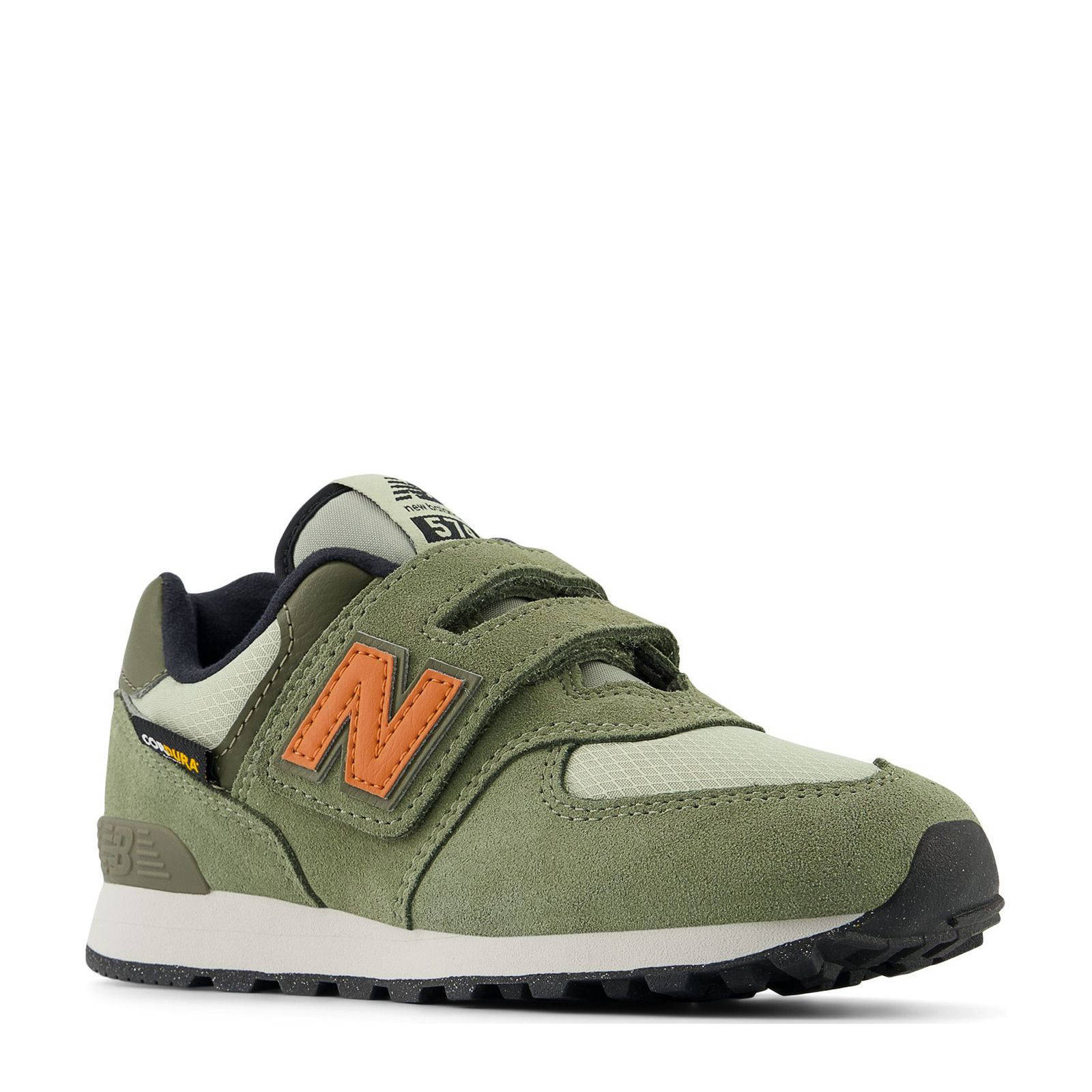 New Balance 574  sneakers kaki/oranje