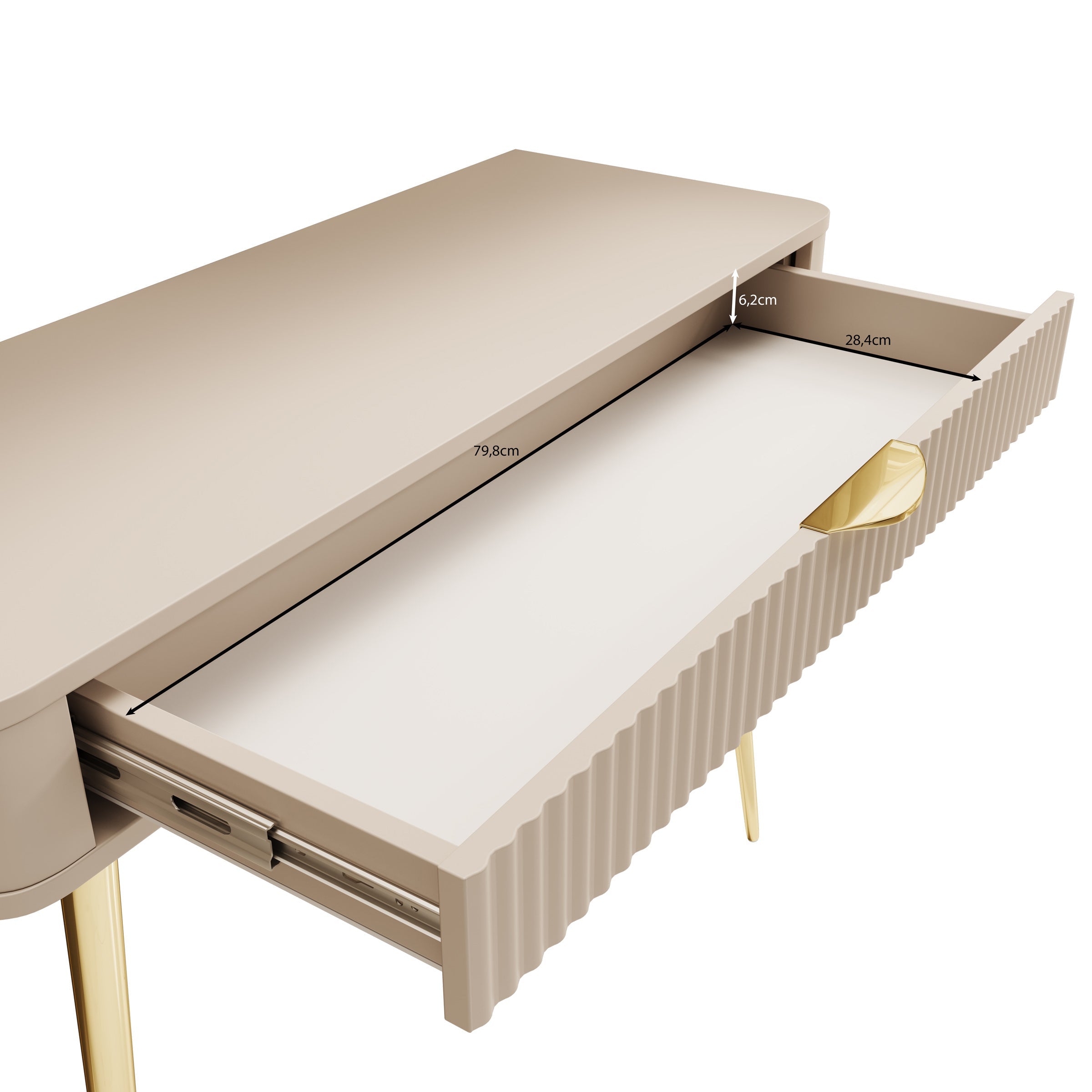 Meubella - Kaptafel Lima - Beige - 100 cm