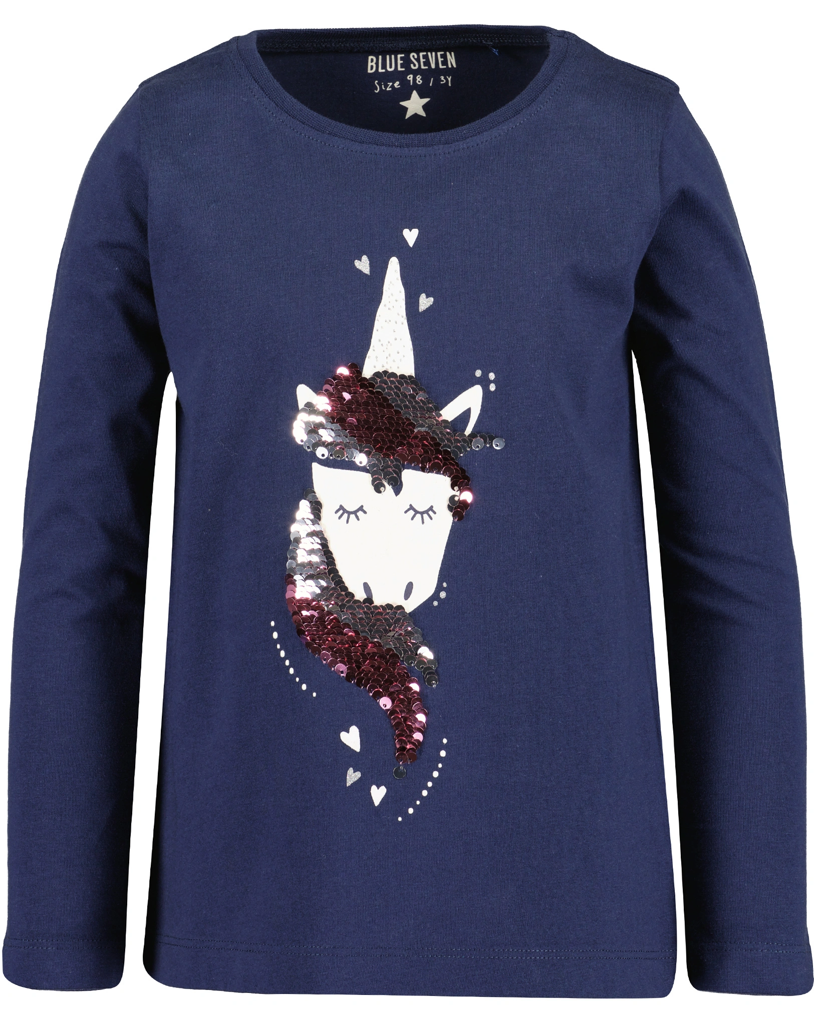 Langarmshirt SLEEPY UNICORN in ultramarin