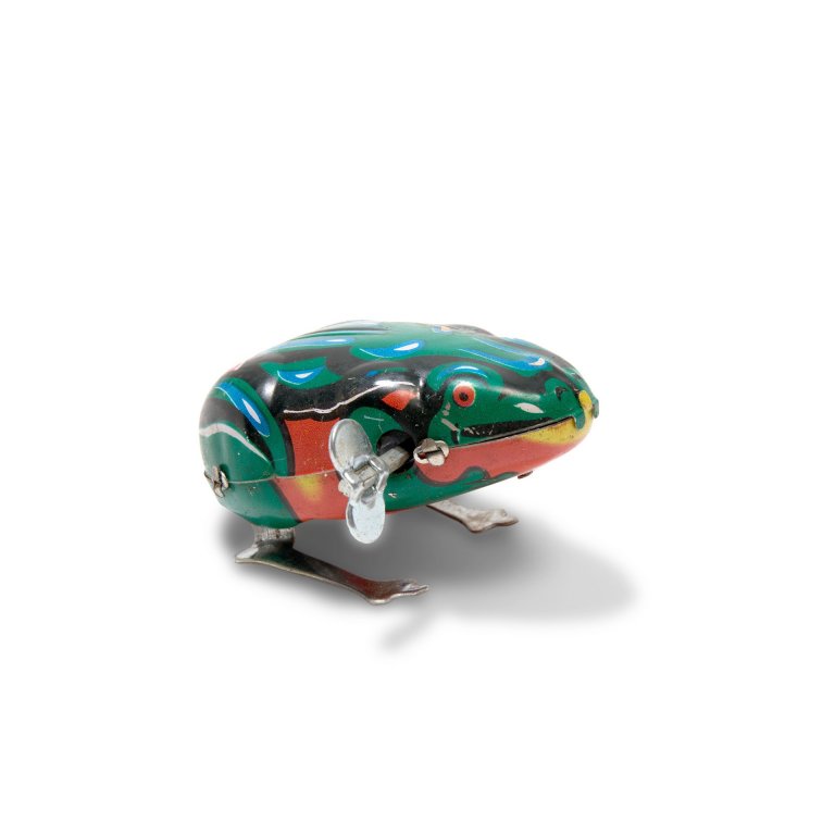 Nostalgie Frosch hüpfend