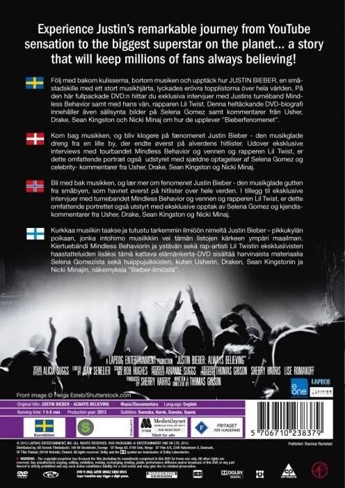 Justin Bieber - Always Believing - DVD
