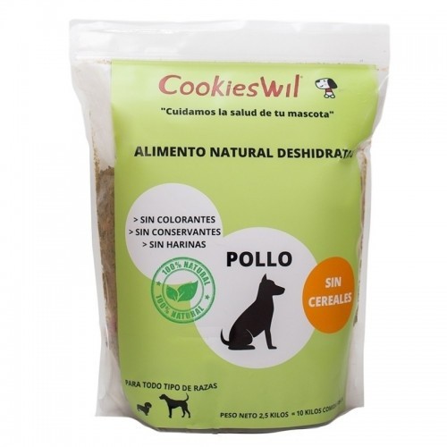 Ração Cookieswil sem grãos para cães, sabor frango.
