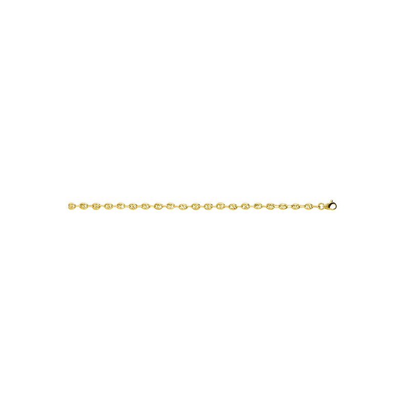Chaîne Mixte - Or 18 Carats - Longueur : 18 cm
