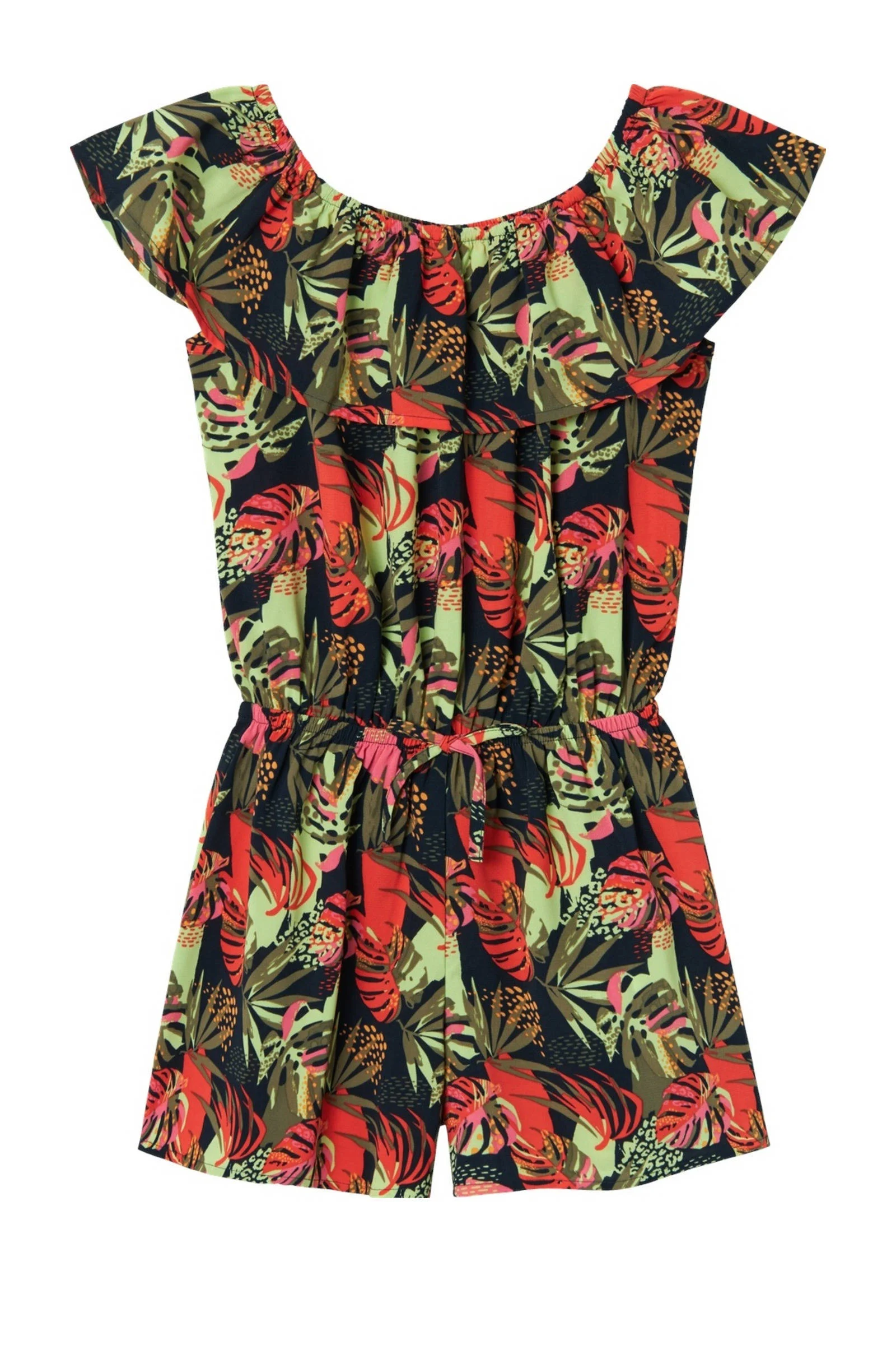NAME IT playsuit NKFVINAYA met all over print donkerblauw/groen/rood