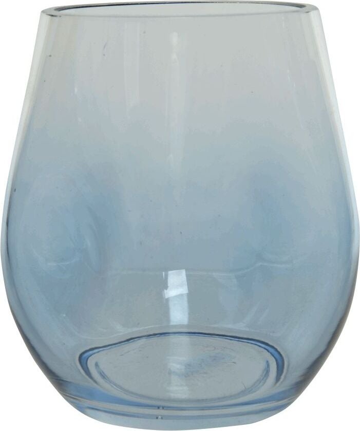 Decoris vaas blauw D 13,6 H 15,1 cm