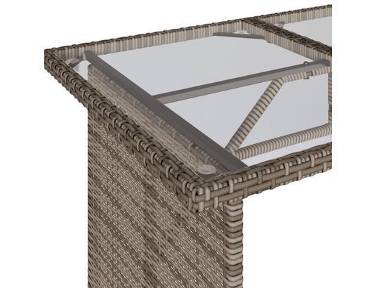 LES TENDANCES - Salon extérieur Salon de jardin-gris-5 places-177x70x68-511661