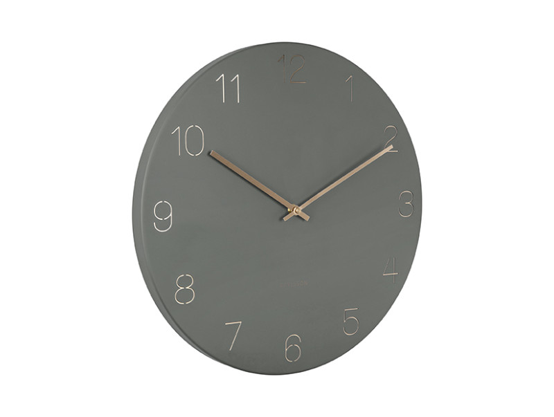 Wall Clock Charm Engraved Numbers KA5762BK Black