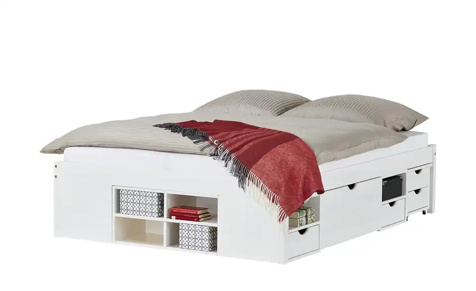 Funktionsbett Till Weiß, lackiert 160 cm