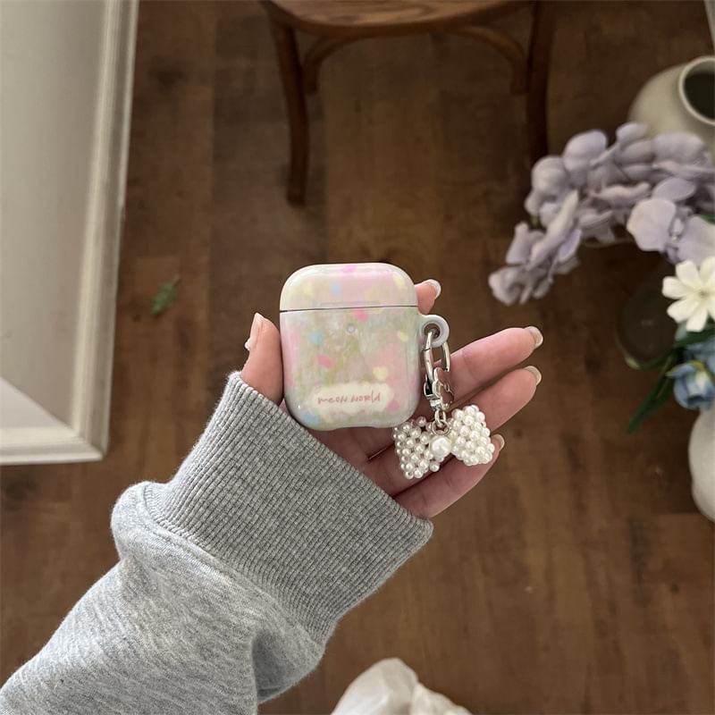 VanDi - Bloemen AirPods / Pro oortelefoonhoesje met bedel