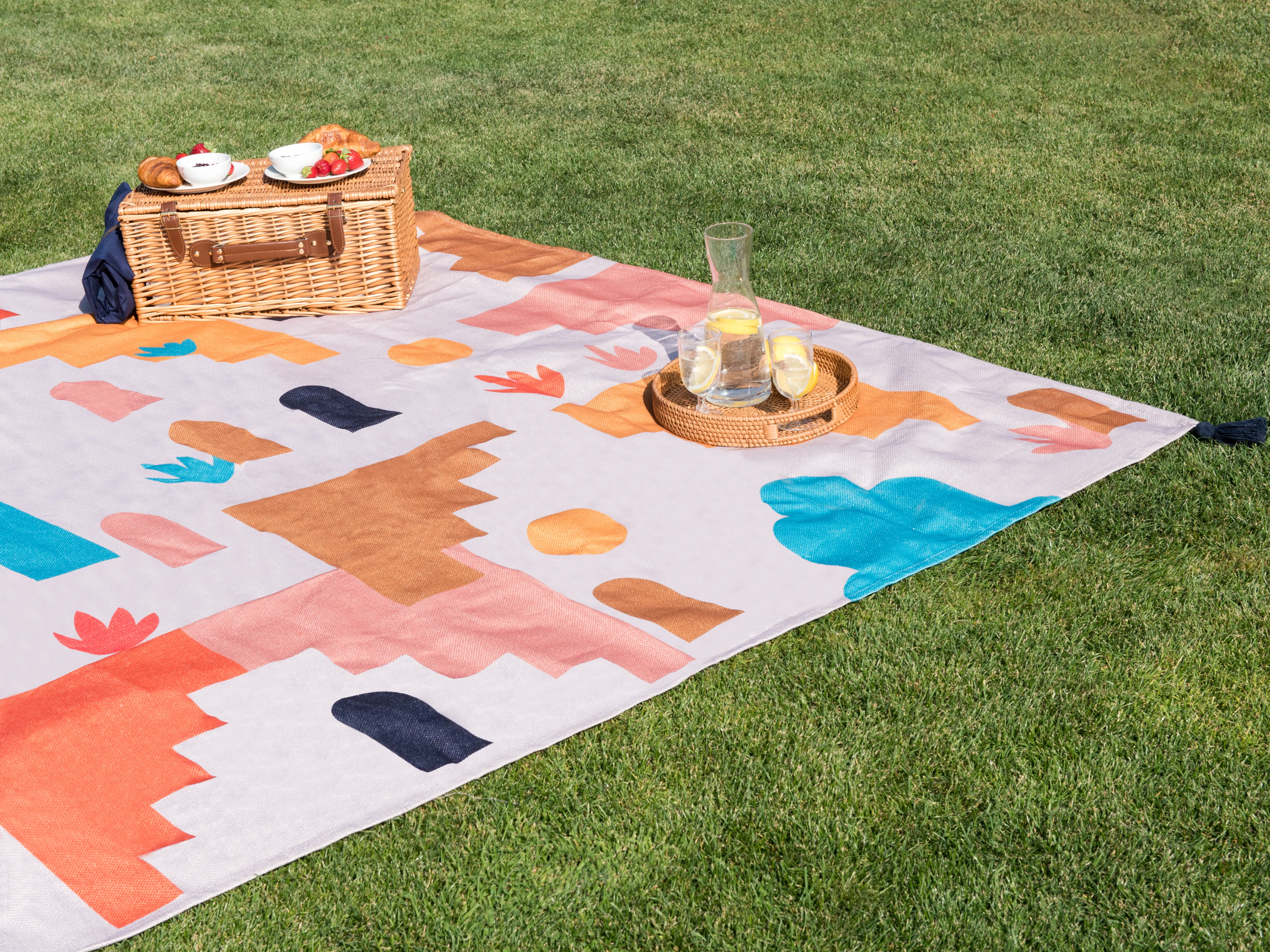 Picknickkleed KAMBAR 200 x 200 cm Meerkleurig