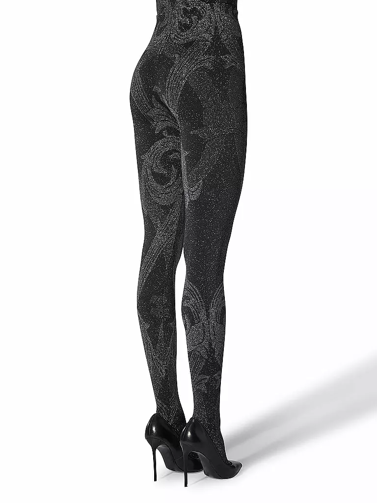 WOLFORD Modestrumpfhose WOLFORD x ETRO 150 black / silver  schwarz
