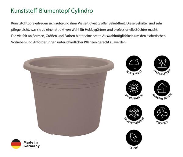 Dehner Kunststoff-Blumentopf Cylindro, rund