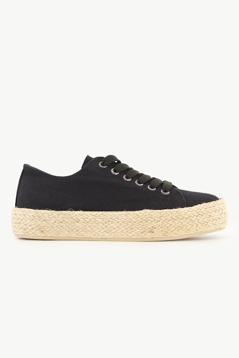 Canvas-Sneaker, Wechselfußbett, Flechtsohle, Weite H