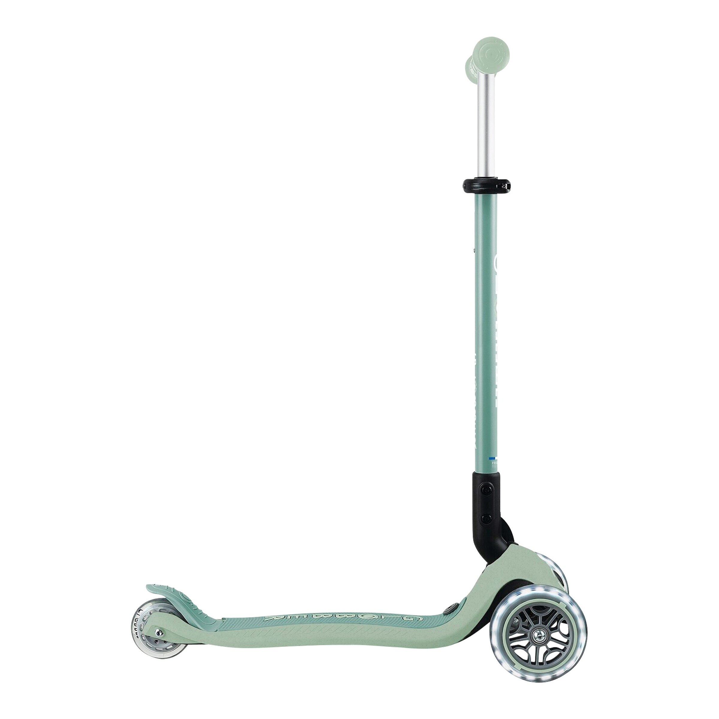 Globber Scooter 3in1 Go-Up active ECO mit Leuchtrollen pistazie