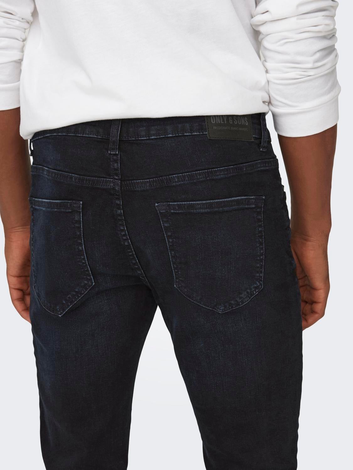 ONSLOOM Mittlere Taille Slim Fit Jeans Blue Black Denim