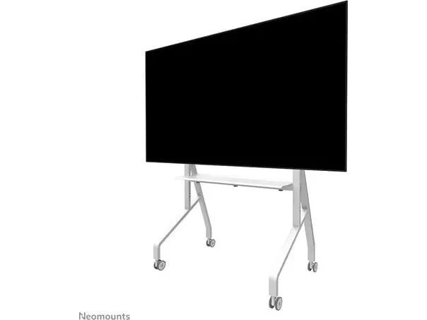 Neomounts Move Go FL50-525WH1 - Vogn med hjul - for fladt panel - låsbar - stål - hvid - skærmstørrelse: 55