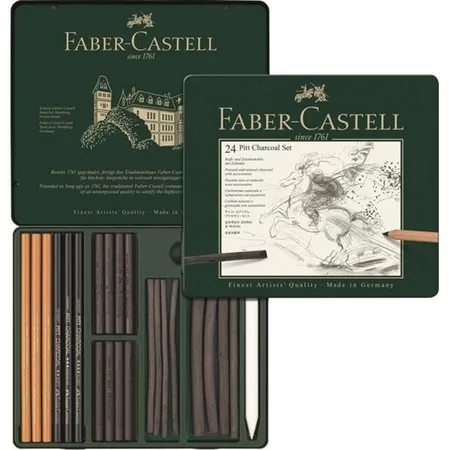 Faber-Castell Set PITT Kohle Set, 24 Teile