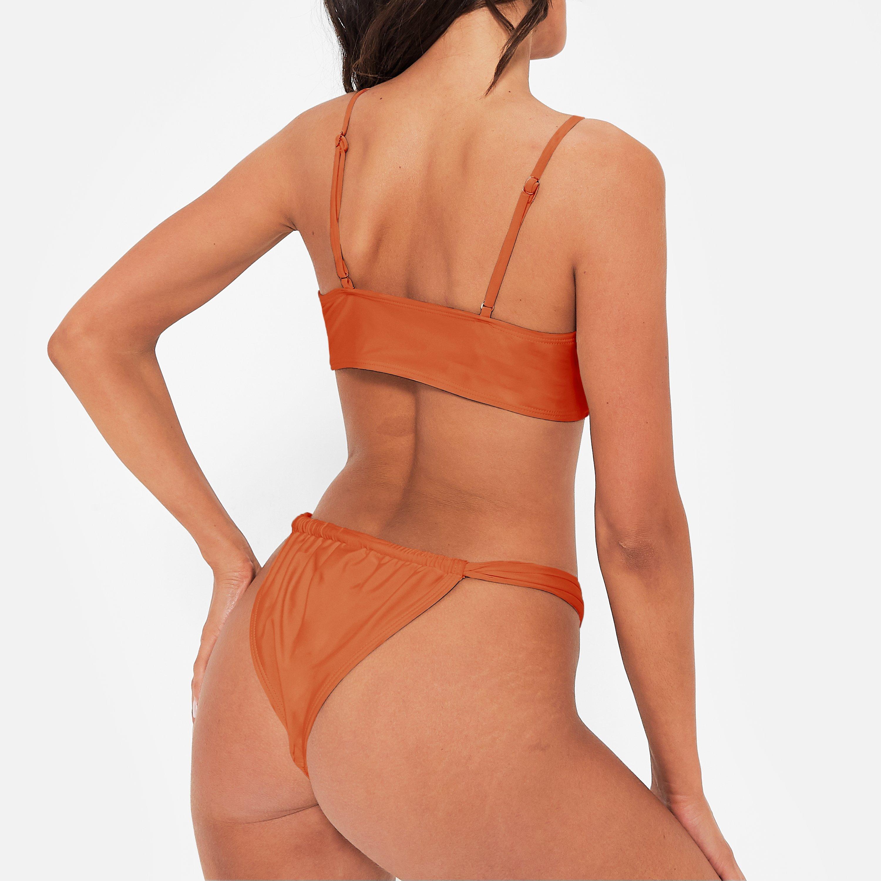 I Saw It First ISAWITFIRST Knot Detail Bandeau Bikini Set