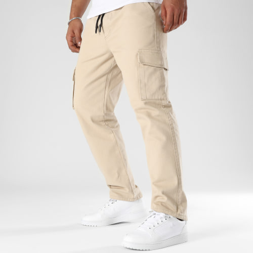 Pantalon Cargo Large Avec Poches 2925 Beige