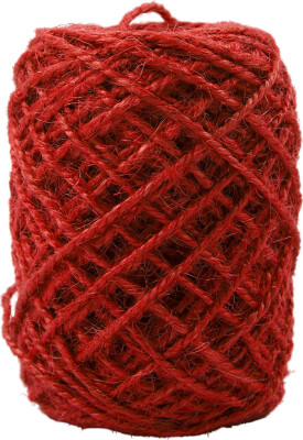 Natursnor - Tykkelse 1-2 MM - Hamp - Rød - 150 M