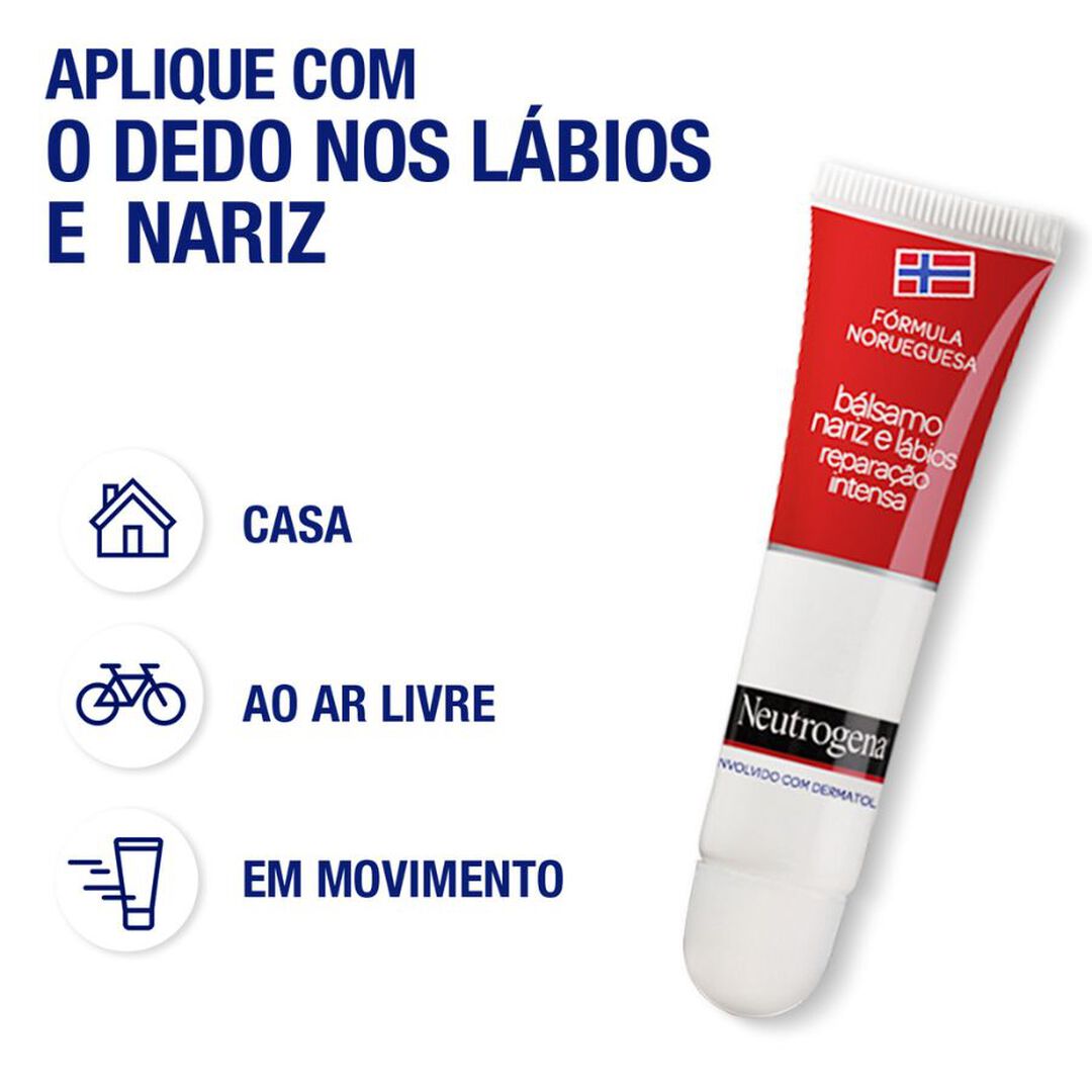 NEUTROGENA  Bálsamo Reparação Intensa Nariz e Lábios Tubo - 15ml
