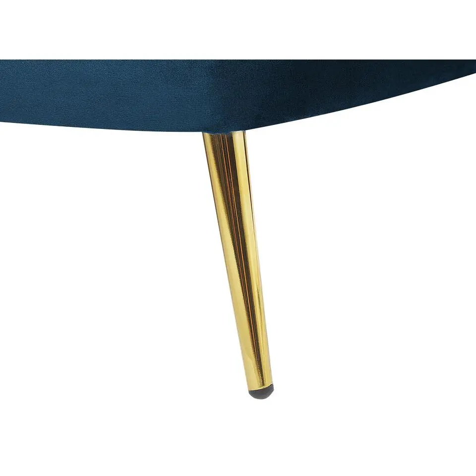 ALLIER - Chaise longue - Blauw - Linkerzijde - Fluweel