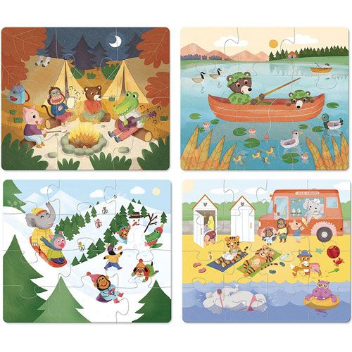 Vilac groeipuzzels vakantie (6, 9, 12, 16 st)