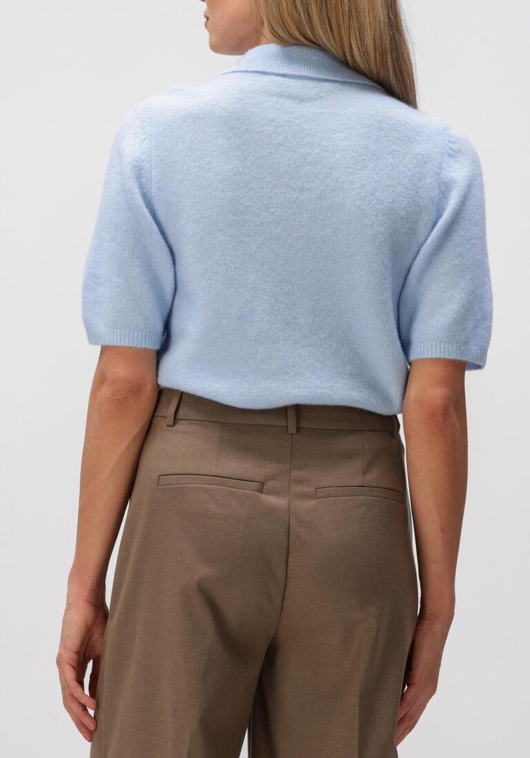 lichtblauwe gestuz trui gzalpha ss polo pullover