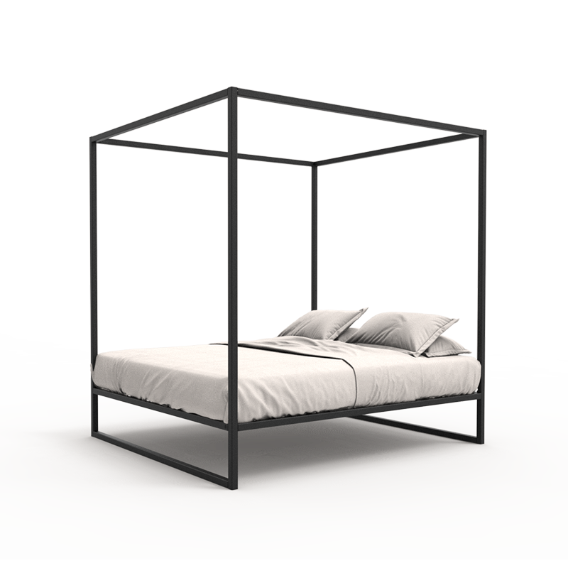 Hemelbed bedframe °02 | Zwart 140 x 200 cm