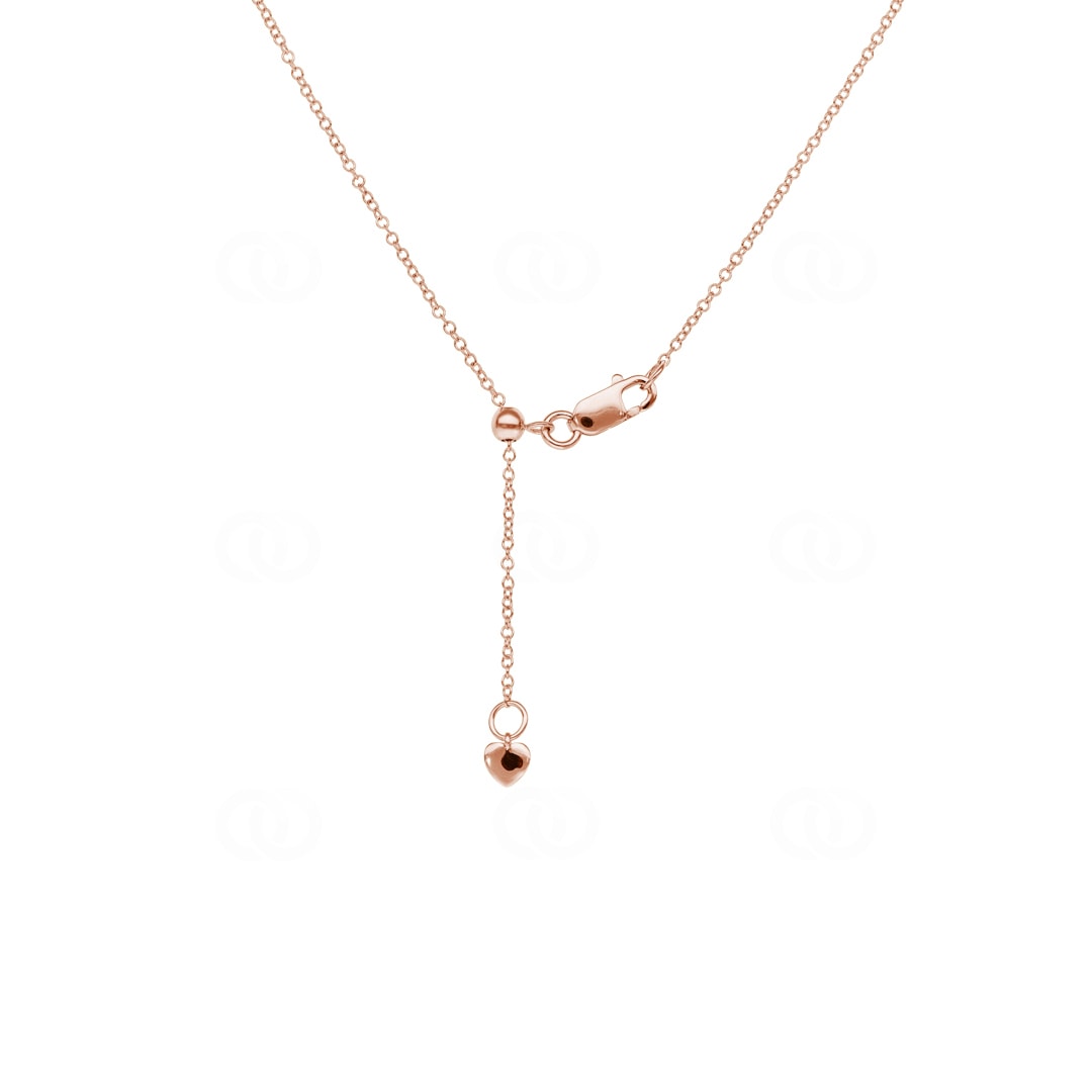 Collier mit Anhänger 750/18 K Roségold mit Diamant 0.04ct H/Si