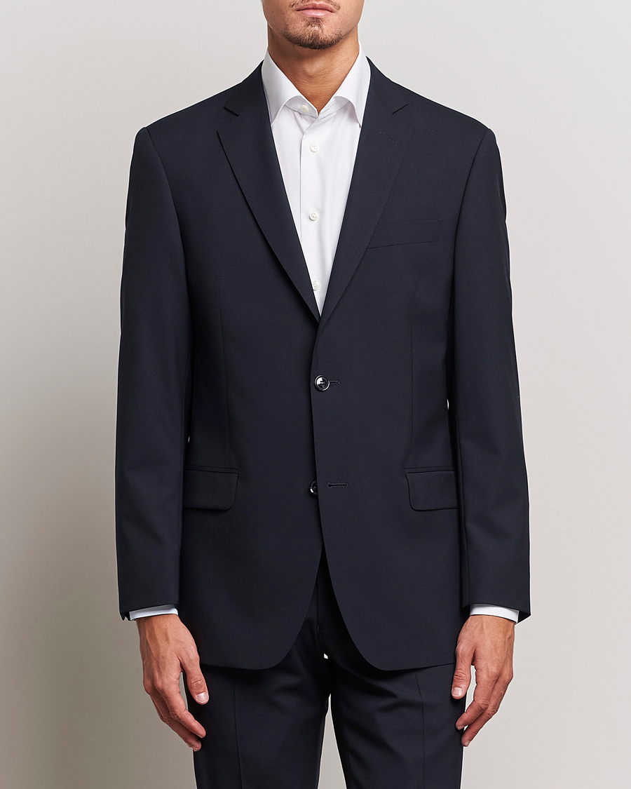 Oscar Jacobson Joel Wool Blazer Navy