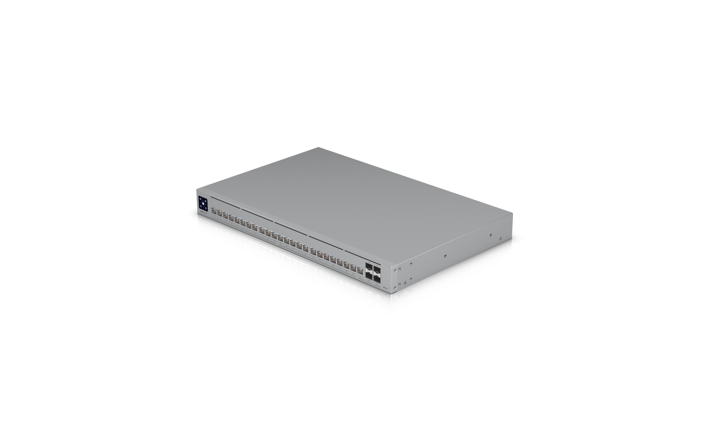 Switch Pro HD 24 28 Port<br>Leistungsfähiger 24-Port Layer-3-Switch mit 10G SFP+ Konnektivität und lüfterlosem Design
