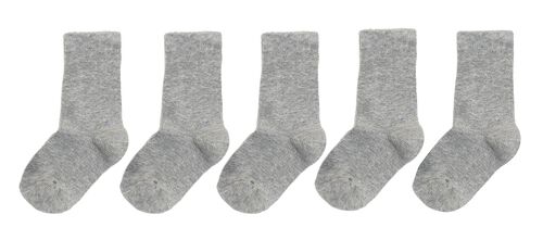5 paires de chaussettes enfant gris chiné