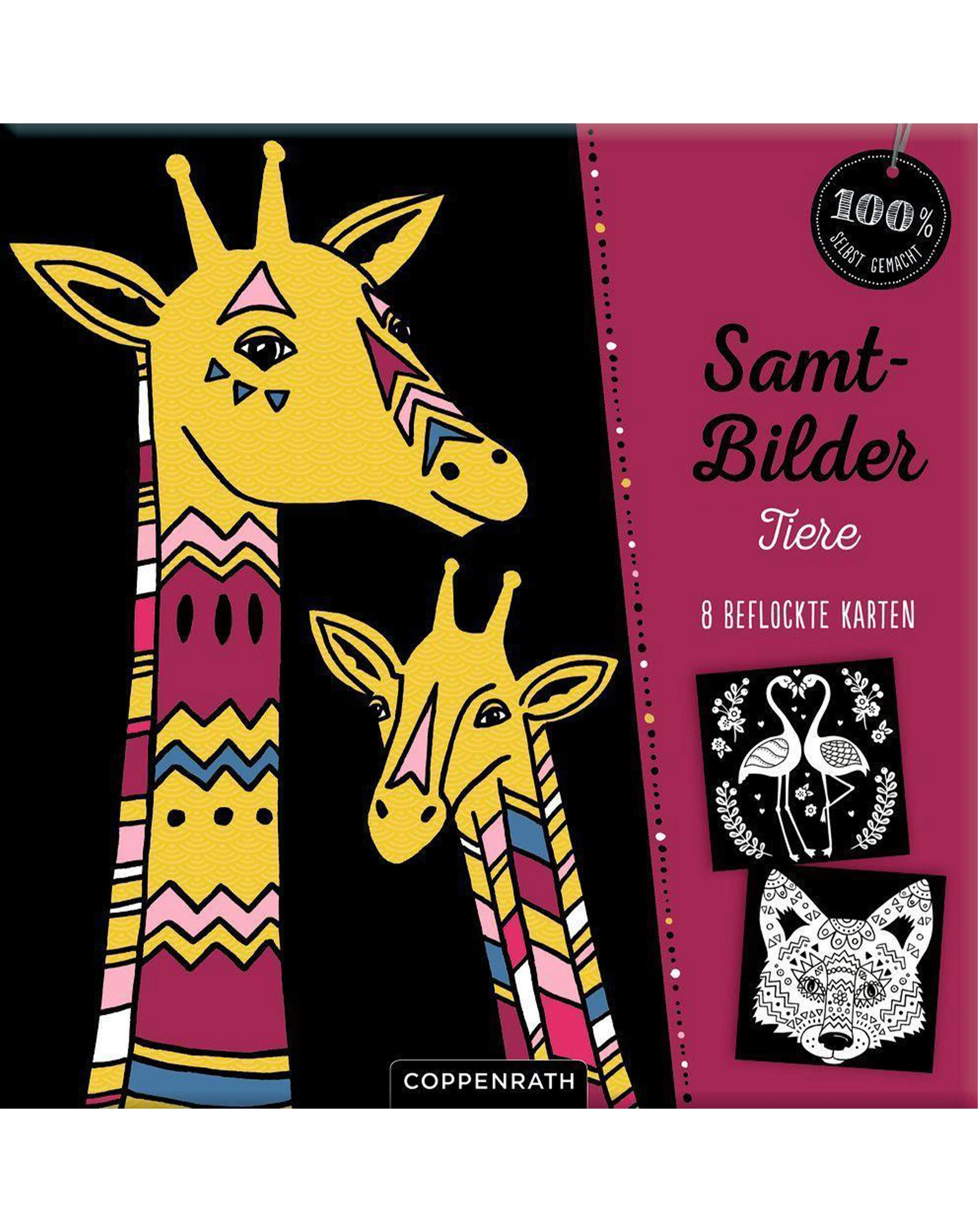 Samt-Bilder TIERE 8-teilig
