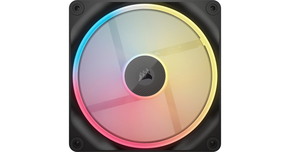 CorsairiCUE LINK LX140-R RGB Reverse Starterskit case fans  (Zwart, 2 stuks, 140 x 140 x 25 mm, PWM)