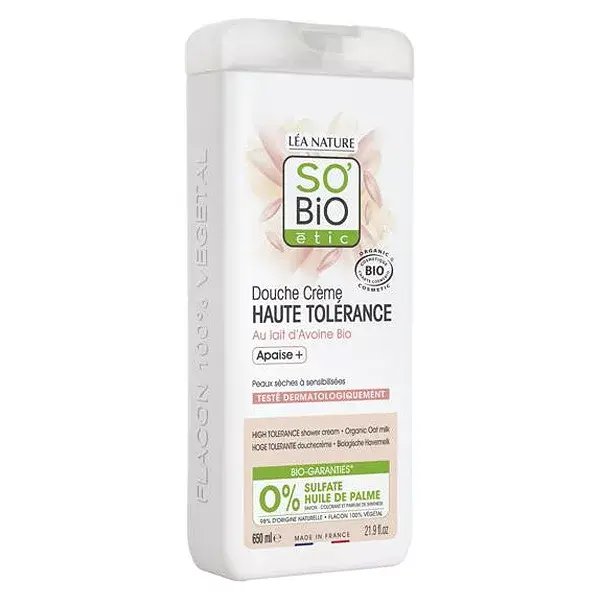 So'Bio Étic Douche Crème Haute Tolérance Lait d'Avoine Bio 650ml