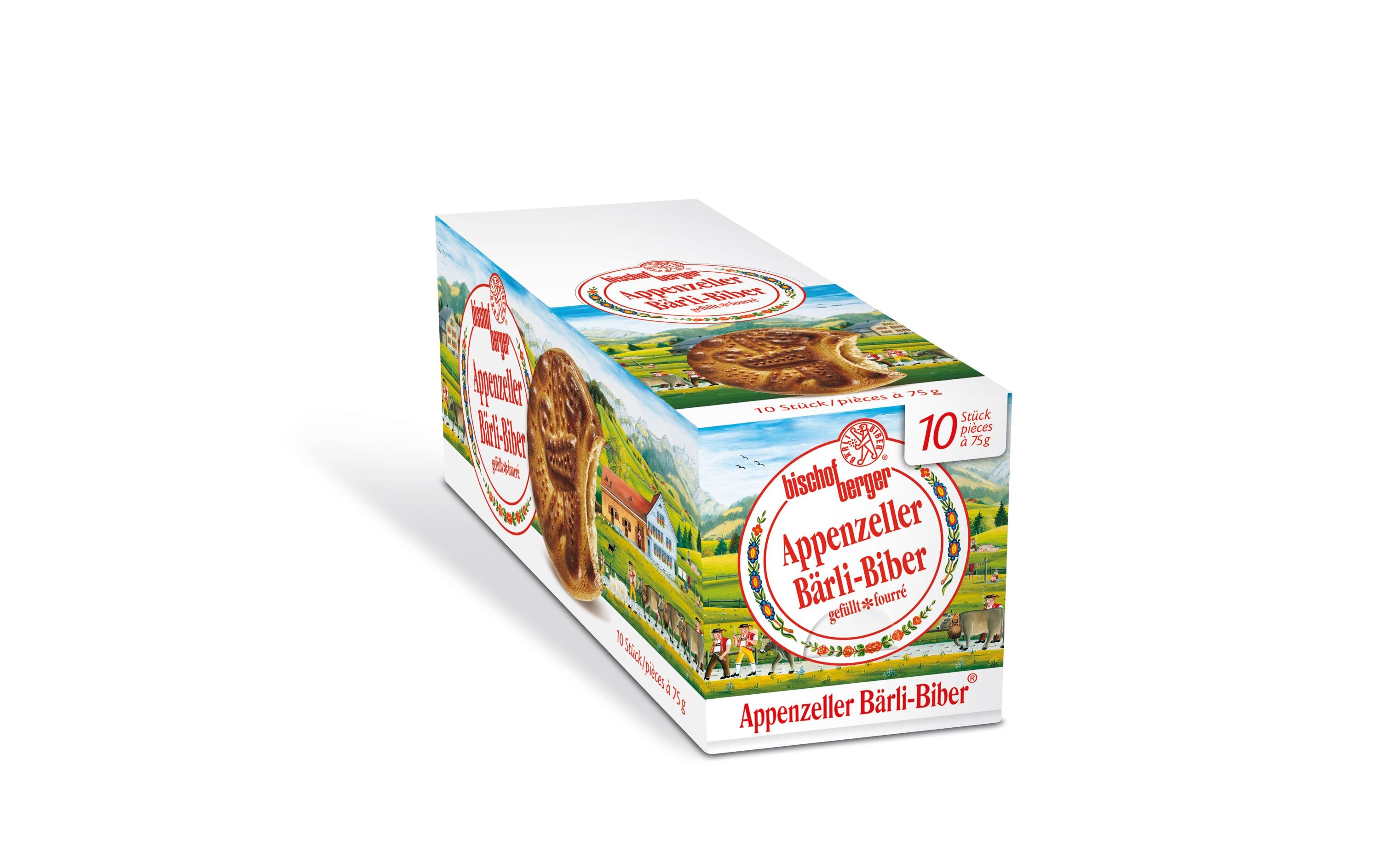 Gebäck Appenzeller Bärli – Biber 10 x 75 gGebäckspezialität aus dem Appenzell